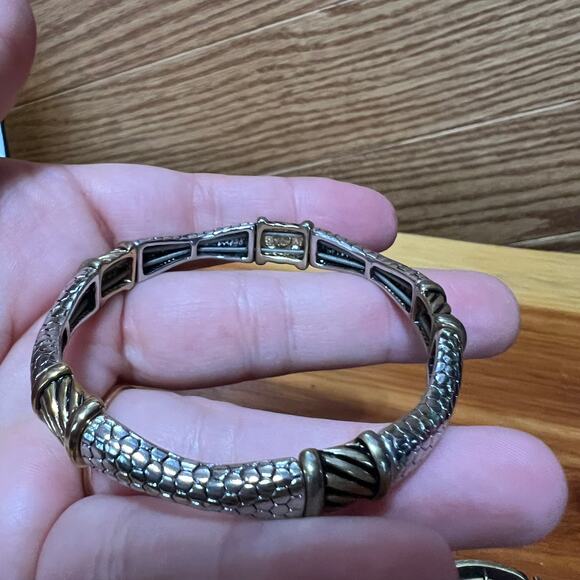 Lia Sophia Wild Thing Retired Easy On Stretch Bracelet Accent Jewelry 2 Piece - Picture 7 of 8